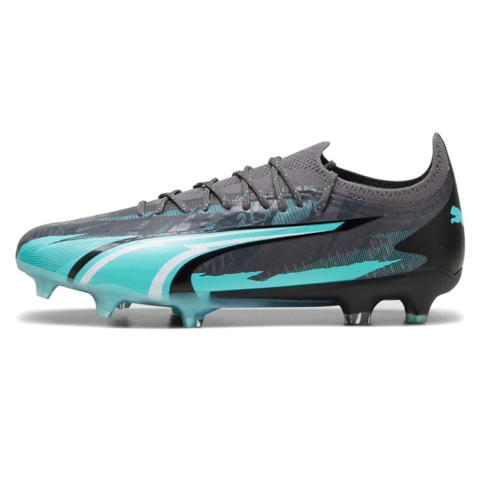 Puma Ultra Ultimate Gray and Teal Soccer Cleats